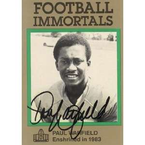 Paul Warfield Autographed 1983 Football Hall of Fame Card 