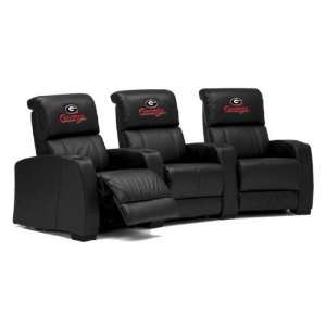   UGA Bulldogs Leather Theater Seating/Chair 3pc: Sports & Outdoors