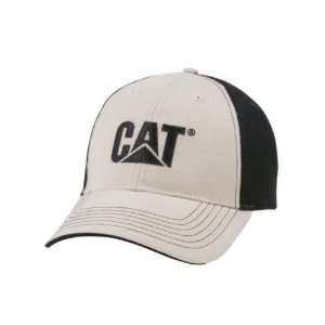  Caterpillar CAT Black/Khaki Cotton Twill Cap: Everything 