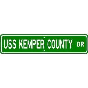    USS KEMPER COUNTY LST 854 Street Sign   Navy