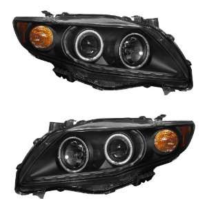   09 UP PROJECTOR HALO HEADLIGHT BLACK CLEAR AMBER(CCFL) NEW: Automotive