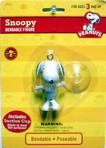 Snoopy Bendable Figure PEANUTS Schulz (w/Suction Cup)  