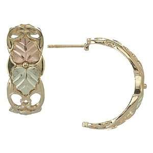  Black Hills Gold 10K Demi Hoop Earrings: Jewelry