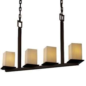   Linear Suspension by Justice Design  R233442 Finish Dark Bronze