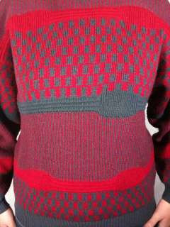 Vtg 80s BENETTON Italian Wool Alpaca Preppy Sweater M  