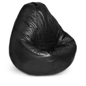  Elite Products Black Vinyl Kids Bean Bag Chair: Furniture 