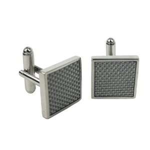   : Stainless steel Cufflinks Carbon look by Blacklist: D Gem: Jewelry