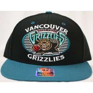  Vancouver Grizzlies Snapback Retro Logo Black / Teal Two 