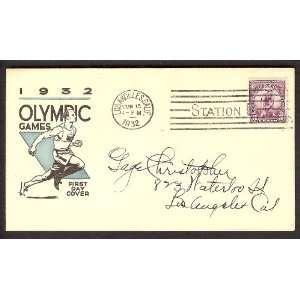   ) First Day Cover; Olympics; 1932 Los Angeles;Runner 