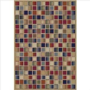   Gem Checkerboard Gold Contemporary Rectangular Rug Size: 311 x 57