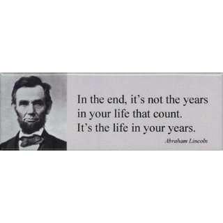   Customworks   In The End Lincoln   Panoramic Quote Magnet Automotive