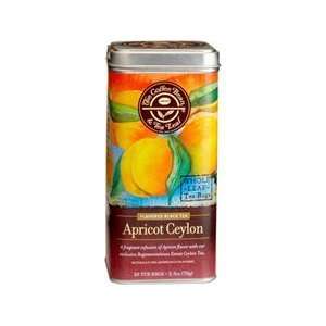 The Coffee Bean and Tea Leaf 20 ct. T Bag Tin, Apricot Ceylon.:  