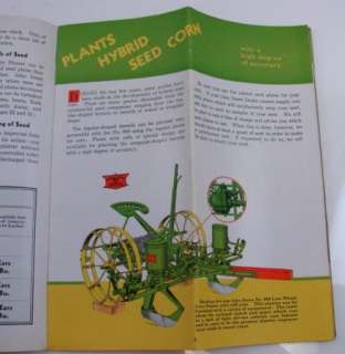 JOHN DEERE No. 999 Horse Drawn Corn Planter Seeder Vtg Sales Brochure 