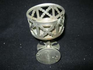 Vintage cup/Glass/Toothbrush Holder Nickel Over Brass # 213 12  