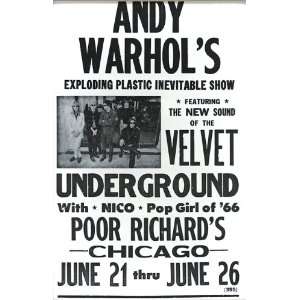  Andy Warhols Velvet Underground 14 X 22 Vintage Style 
