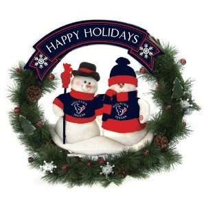  BSS   Houston Texans NFL Snowman Christmas Wreath (20 