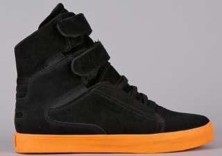 Supra TK Society Black/Fluorescent/Orange Skate Trainers Hightops 