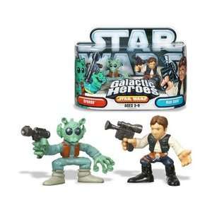   Wars Galactic Heroes Han Solo and Greedo Figure 2 Pack Toys & Games