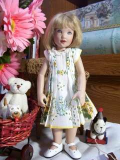 Kish Bitty Bethany Hanky Dress , Flowered, fits 10 to 11 Doll  