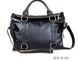   Handbag Leather Fashion Big Bag Shoulder Tote Bag muyu Black  