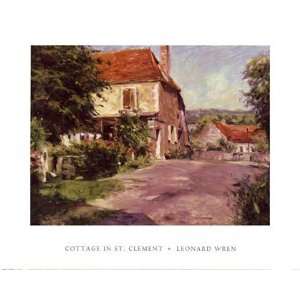  Leonard Wren   Cottage In St. Clement Size 16x12 by Leonard Wren 