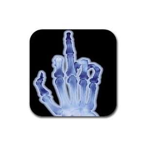  Flip the finger Rubber Square Coaster set (4 pack) Great 