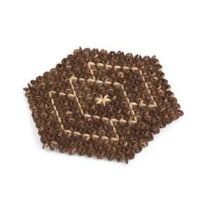  Coconut Shell Beads Brown Trivet Pot Luck Trivet [Brown 