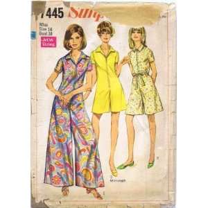  Simplicity 7445 Sewing Pattern Misses Pantdress in Three 