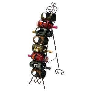  Benzara 68152 40 in. H x 19 in. W Metal Wine Stand: Home 