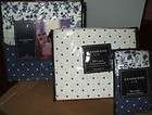   End Blue White Dots Floral Full Duvet Set + Sheet Set 7pc Teen Girl