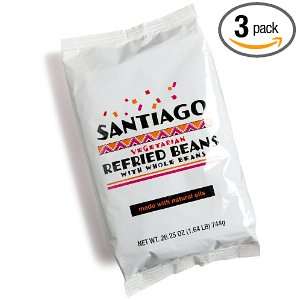 Santiago Vegetarian Refried Beans with Whole Beans, 26.25 Ounce 