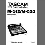 TEAC TASCAM M 512 / M520 M512 OWNERS MANUAL  paper  