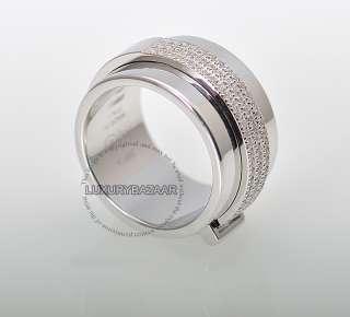  white gold and micro pave diamond wide band ring is from the Keira