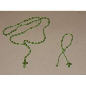 Knotted Rosary Spiritual Bracelet & Necklace Set 