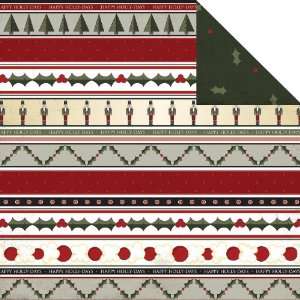  Holly Days Double Sided Paper 12X12 Border Strips/Boughs Of Holly 