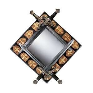  Mystical Gothic battle swords medieval mirror with shields 