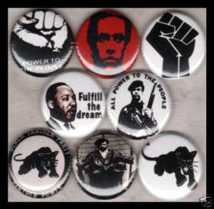 BLACK PANTHERS 1 buttons badge HUEY P NEWTON MLK POWER  