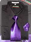More Like Mens Black Shirt Purple Tie 16 34 35 L    ImageSearch 