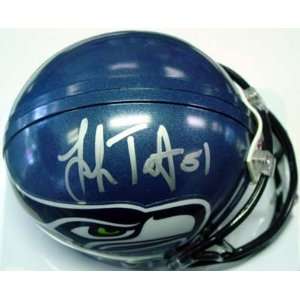  Lofa Tatupu Autographed/Hand Signed Seattle Seahawks Mini 