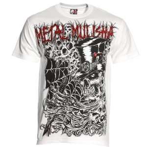  Metal Mulisha White Lusk Signature T shirt: Sports 