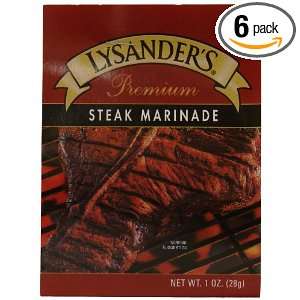 Lysanders Premium Steak Marinade, 1 Ounce (Pack of 6)  