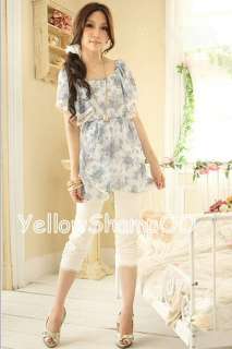 ethnic floral chiffon blouse blue xs/s  