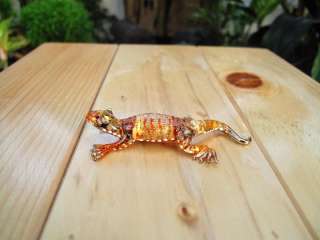 Handmade Lizard Art Glass Blown Reptiles Animal Figurine Gift From 