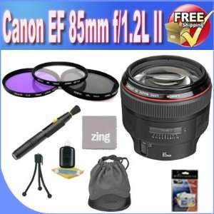  Canon EF 85mm f1.2L II USM Lens+ 3 Piece Filter Kit + Lens 