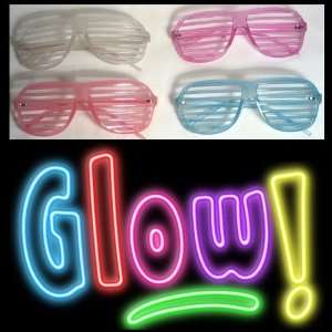 Sunglasses Shutter Stronger Shades Glow Dark Retro New 