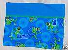 sesame street kermit frog blue flannel toddler pillowcase ss16 2
