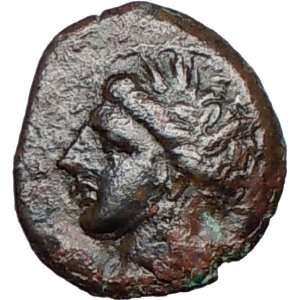   Zeugitana Second Punic War 220BC Ancient Greek Coin Horse Tanit Rare