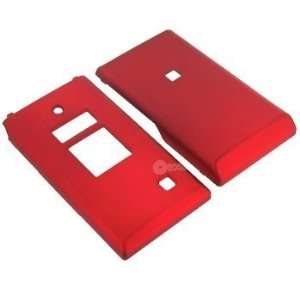  Kyocera Mako Hard Rubberized Plastic Case Cover Red Cell 