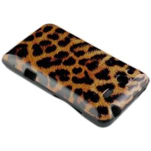 : Brown Leopard TPU Silicone Skin gel Case Cover for HTC G13 Wildfire 