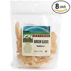 Woodstock Farms Ginger, Unsulphured, 9.5 Ounce Bags (Pack of 8 